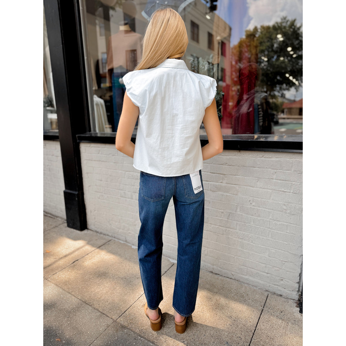 Scholar Gathered Sleeve Top