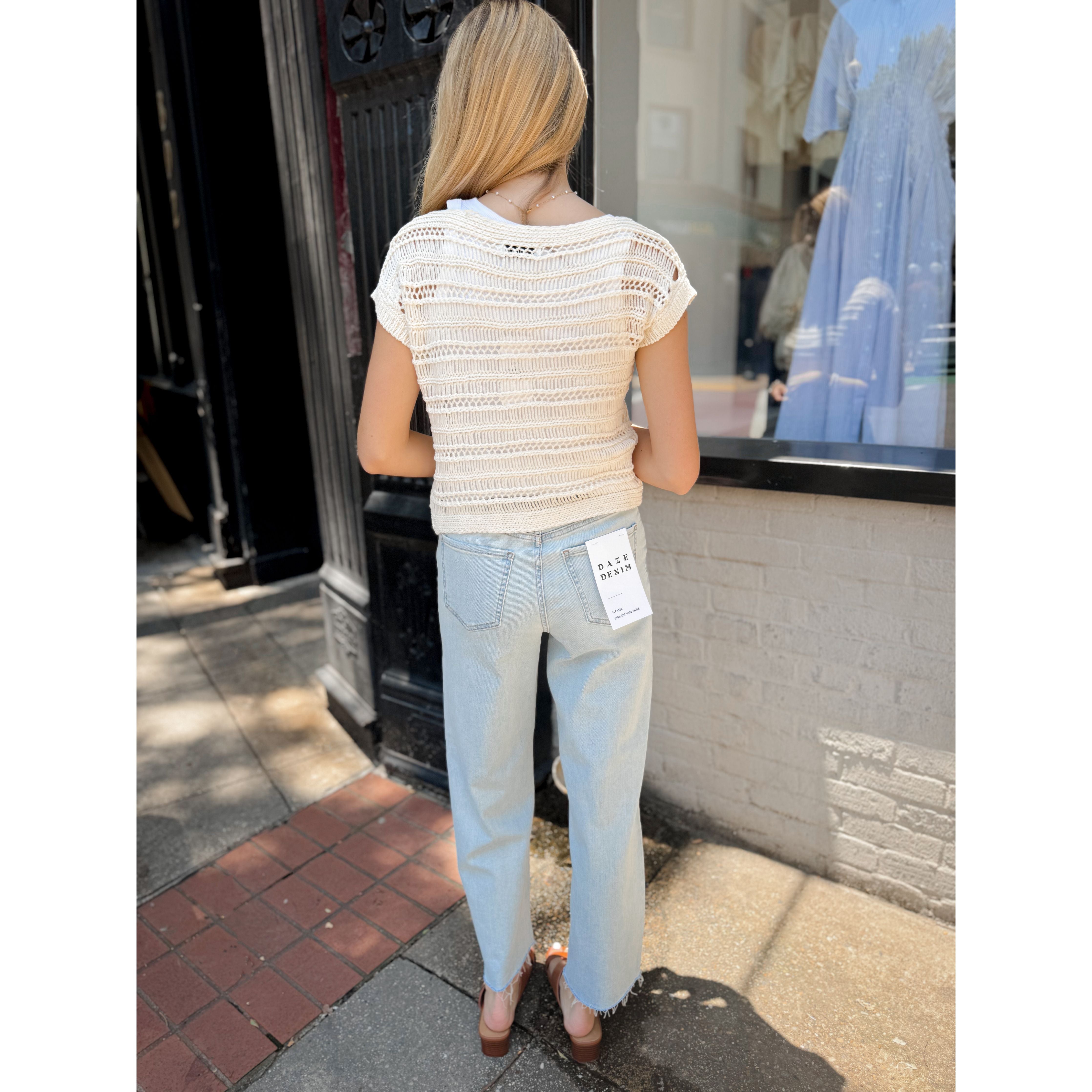 Adalyn Open Knit Sweater - Joanna A. Boutique