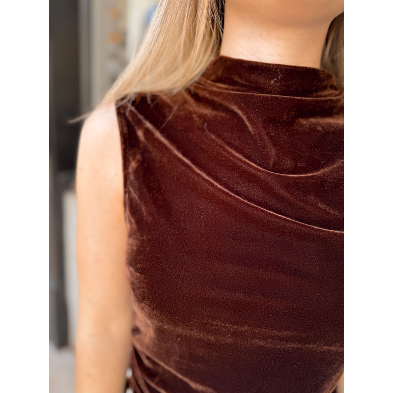 Giselle Velvet Ruched Top