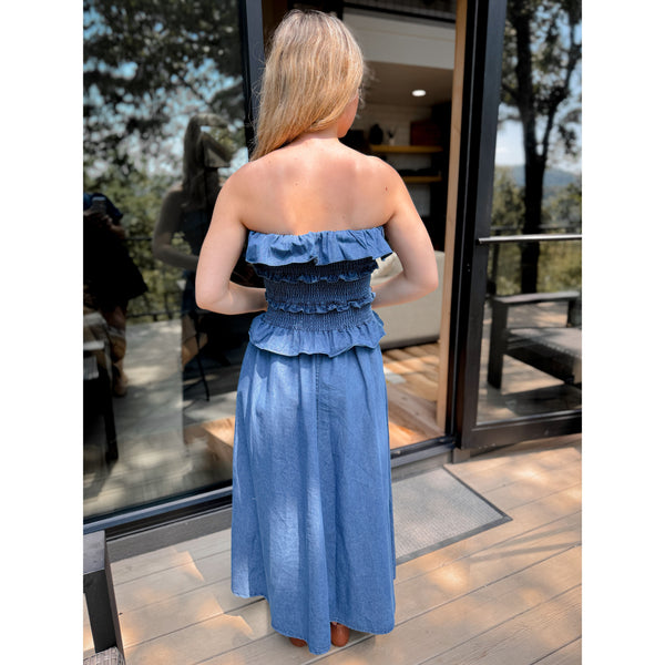 Gemma Denim Midi Dress - Joanna A. Boutique