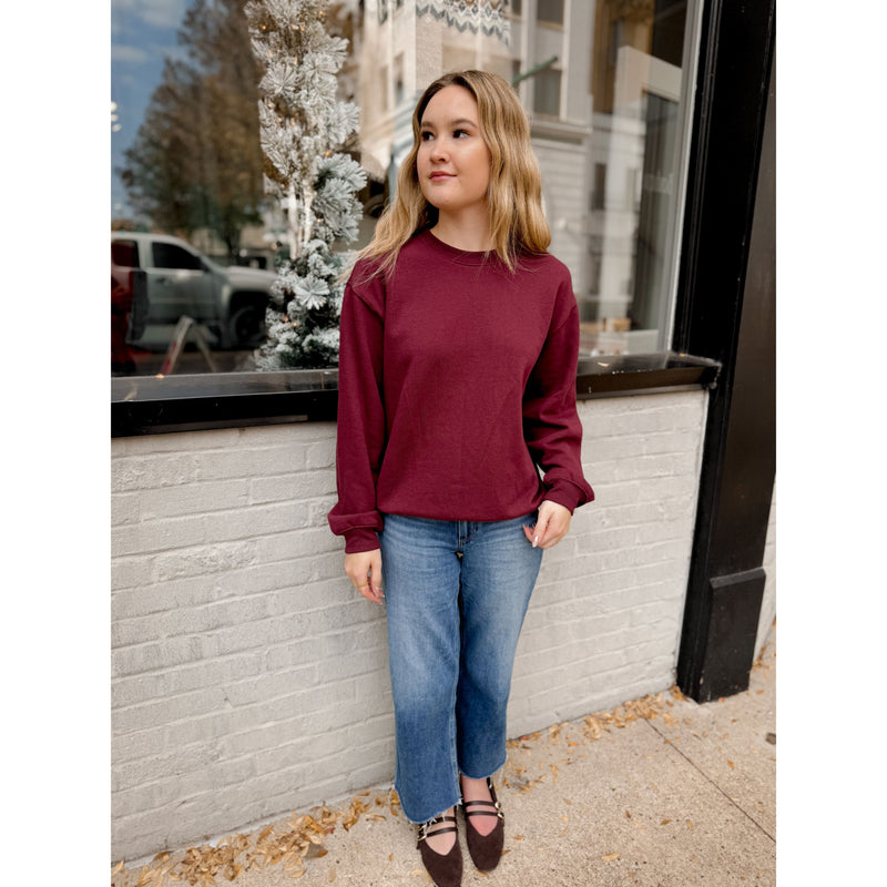 Boyfriend Sweatshirt | Merlot