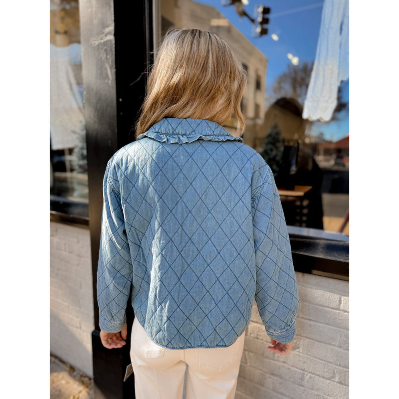 Paige Quilted Denim Jacket