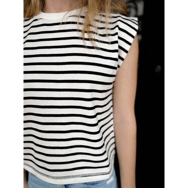 Friday Striped Muscle Tee