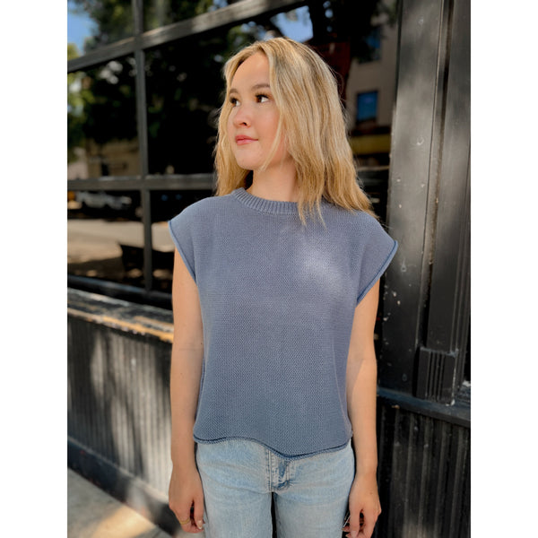 Keaton Sweater | Denim Blue