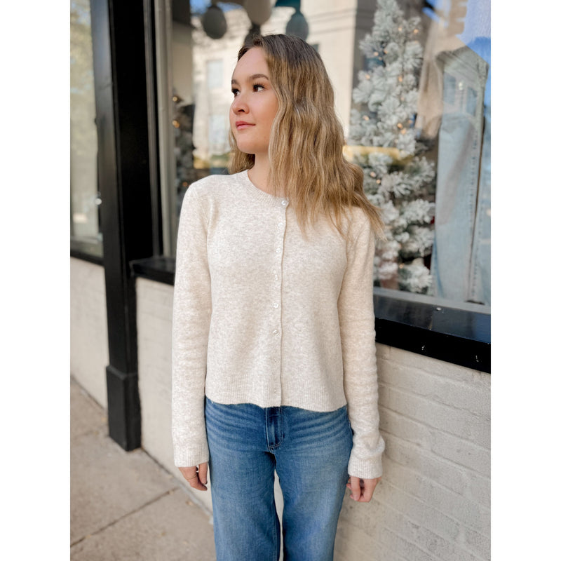 Medina Cardigan | Light Oatmeal Heather