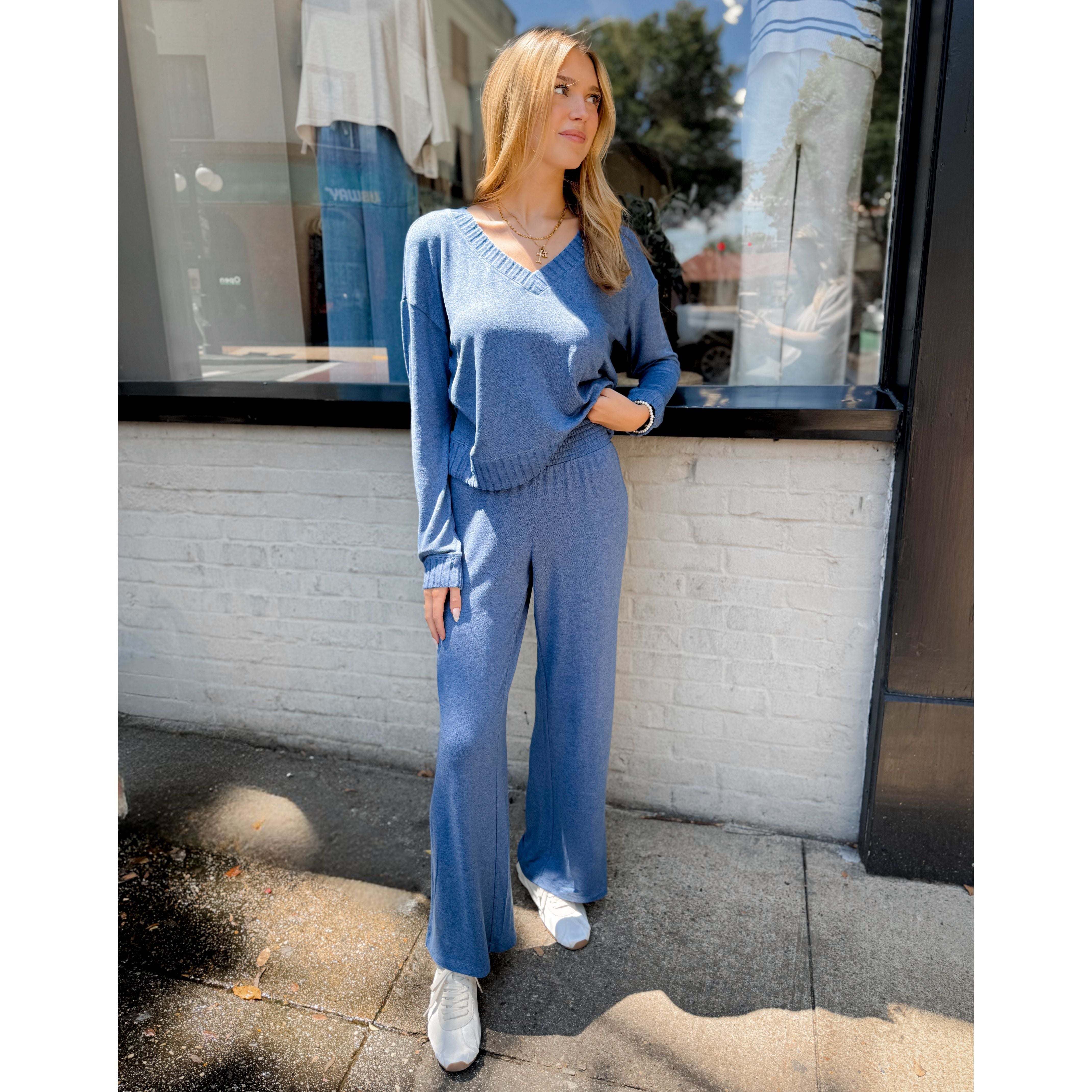 Dawn Smocked Pant | True Navy - Joanna A. Boutique