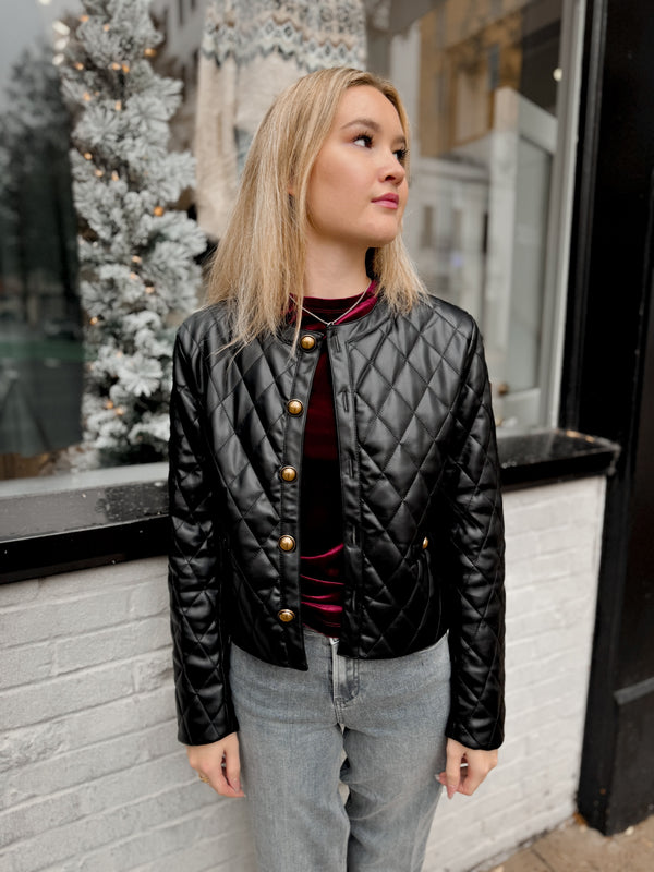 Bonheur Vegan Leather Jacket