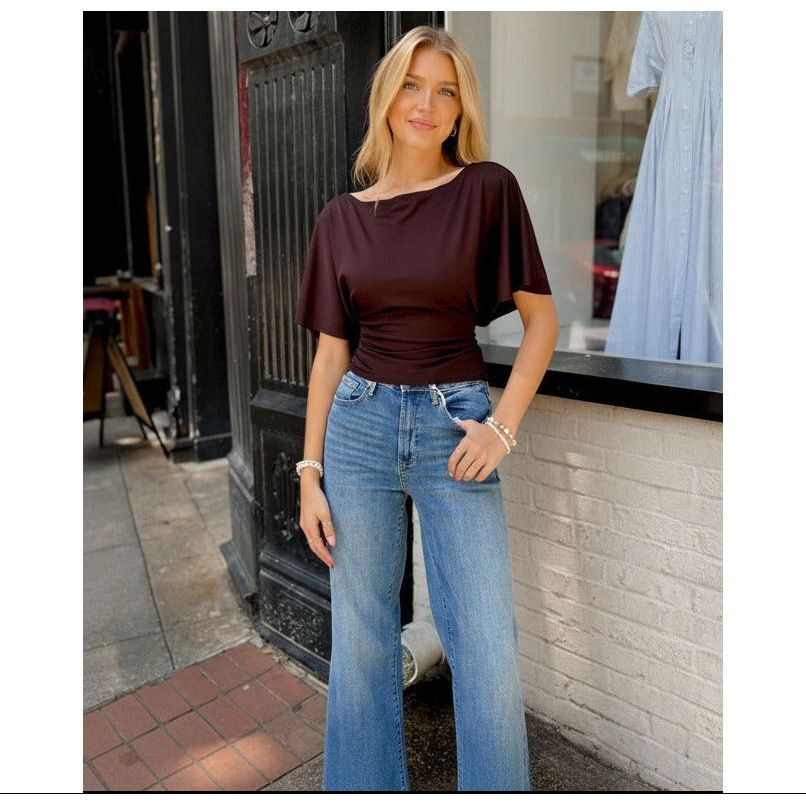 Lillian Top | Brown - Joanna A. Boutique