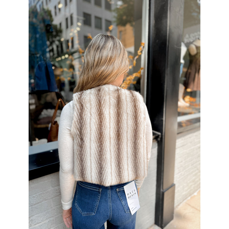 Demi Faux Fur Cropped Vest - Joanna A. Boutique