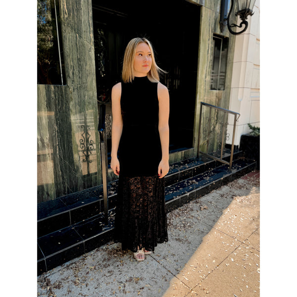 At Dusk Velvet Maxi Dress