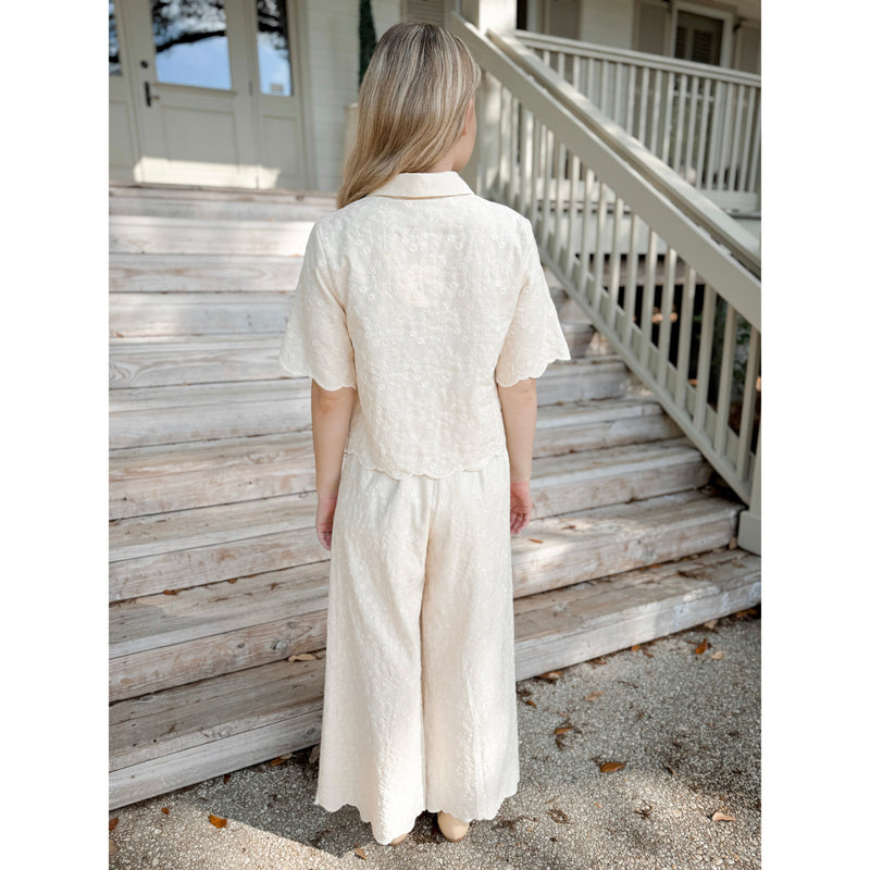 Chiara Scalloped Pants - Joanna A. Boutique