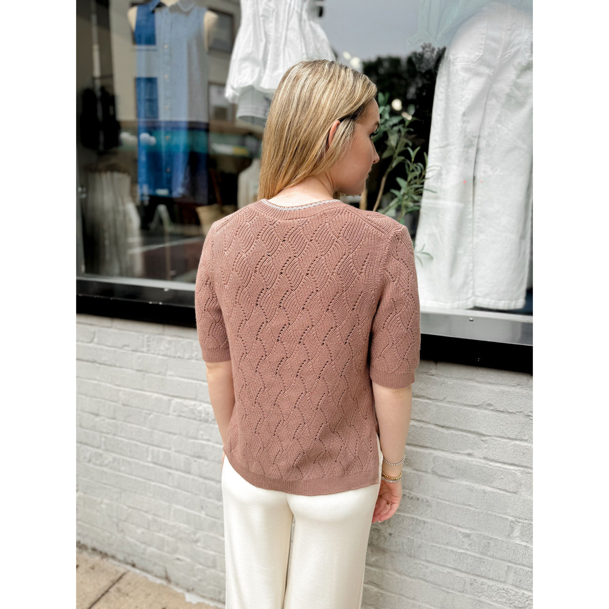 Agathe Knit Top | Brownie - Joanna A. Boutique
