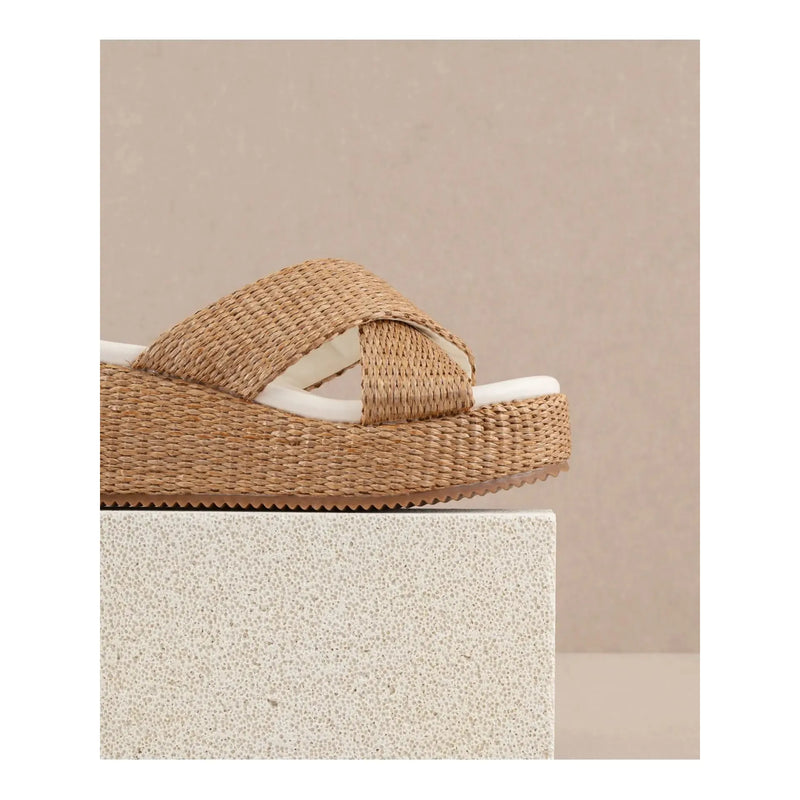 Fresno Raffia Sandal | Camel