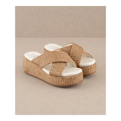 Fresno Raffia Sandal | Camel