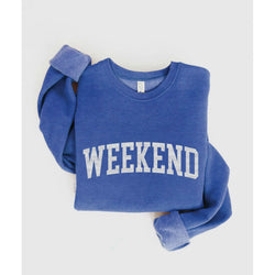 Weekend Crewneck | Heather Royal