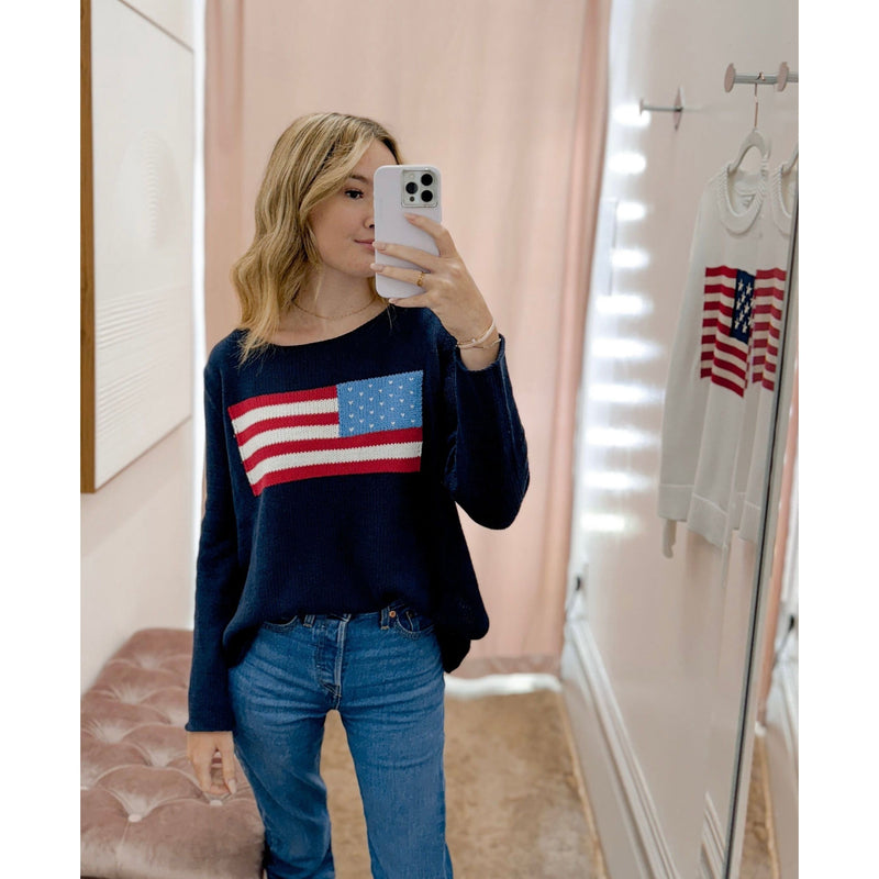 America Knit Sweater | Navy