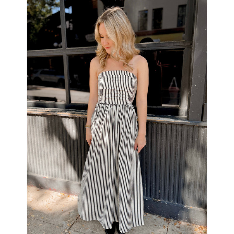 Maris Striped Maxi Dress | Off White
