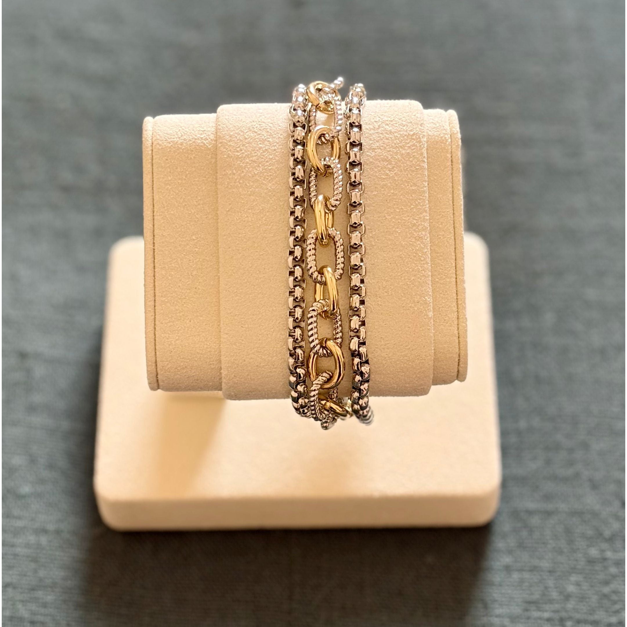 2Tone Multi Link Bracelet - Joanna A. Boutique