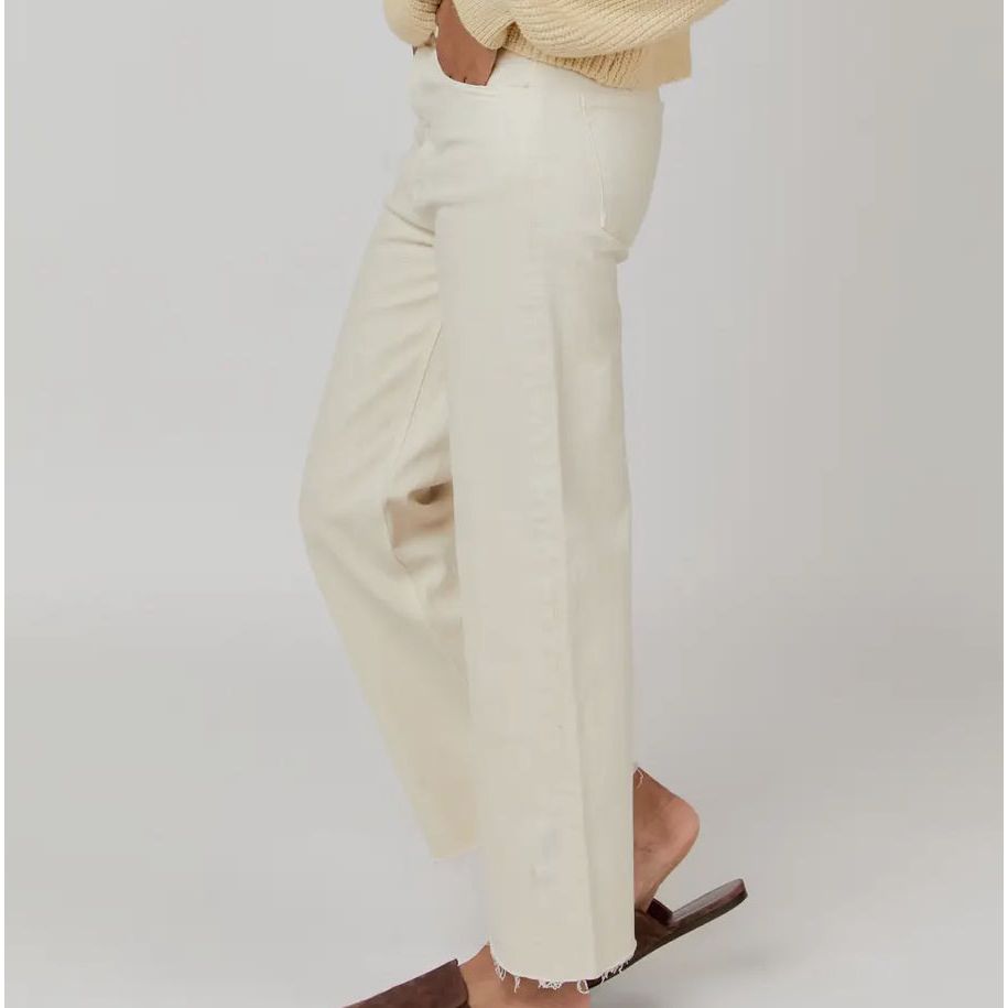 Aberdeen Wide Leg Jean | Ecru - Joanna A. Boutique