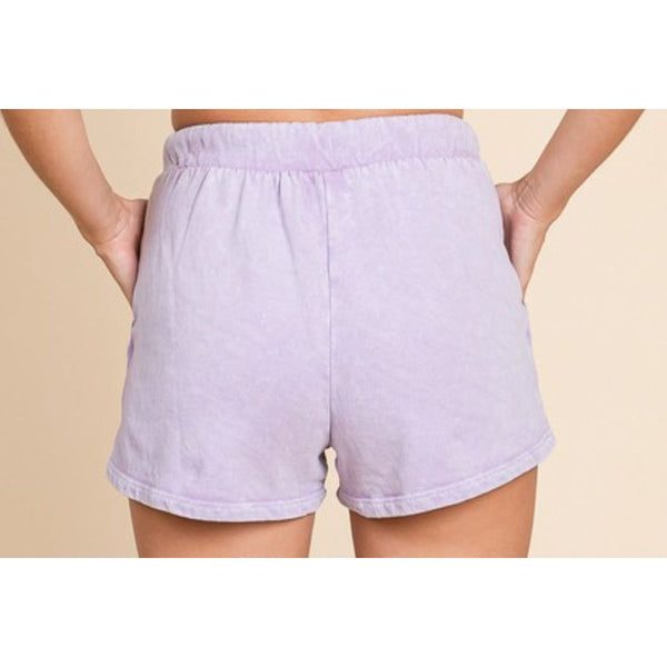 Janey Mineral Washed Terry Short | Lilac - Joanna A. Boutique