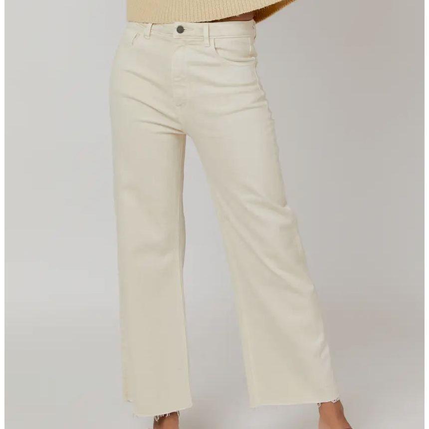 Aberdeen Wide Leg Jean | Ecru - Joanna A. Boutique