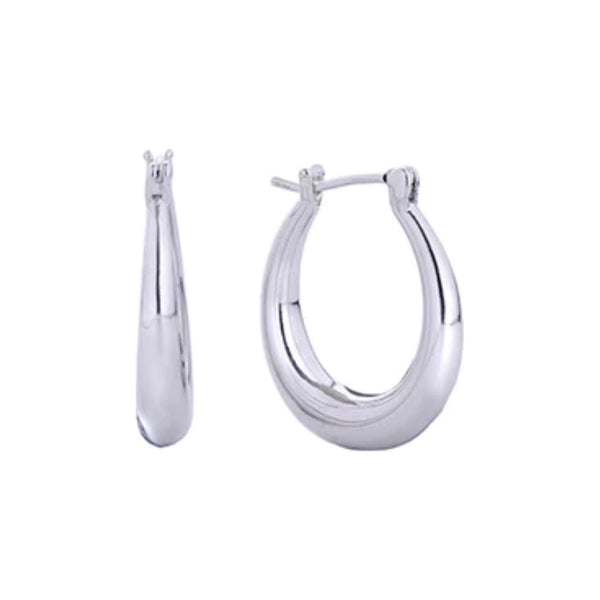 Ari Hoops White Gold - Joanna A. Boutique