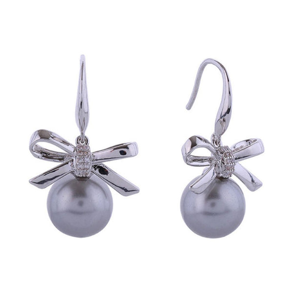 Gabrielle 14K White Gold Dipped Ribbon Earring