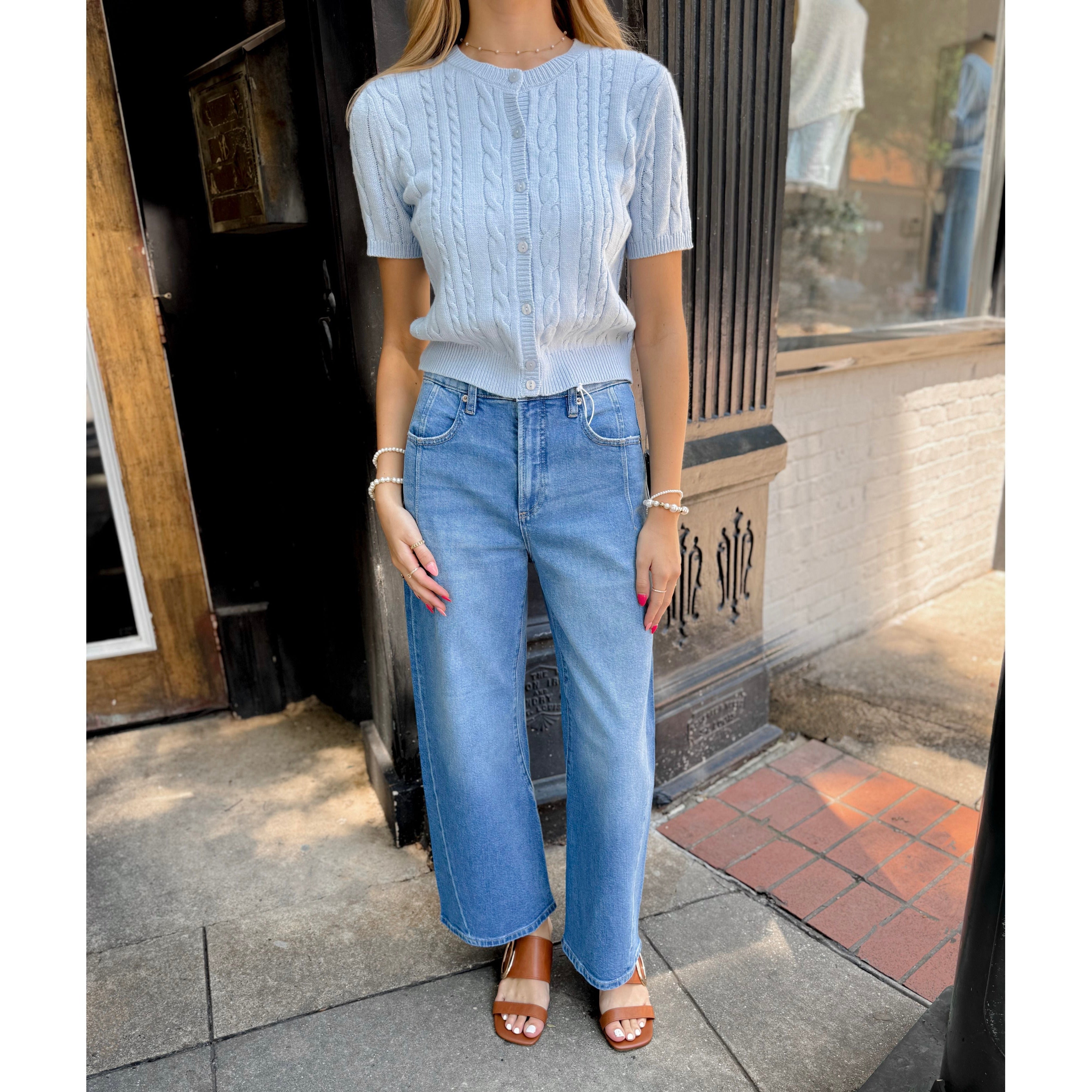 Kyra Bowed Ankle Jean | Hidden Gem - Joanna A. Boutique