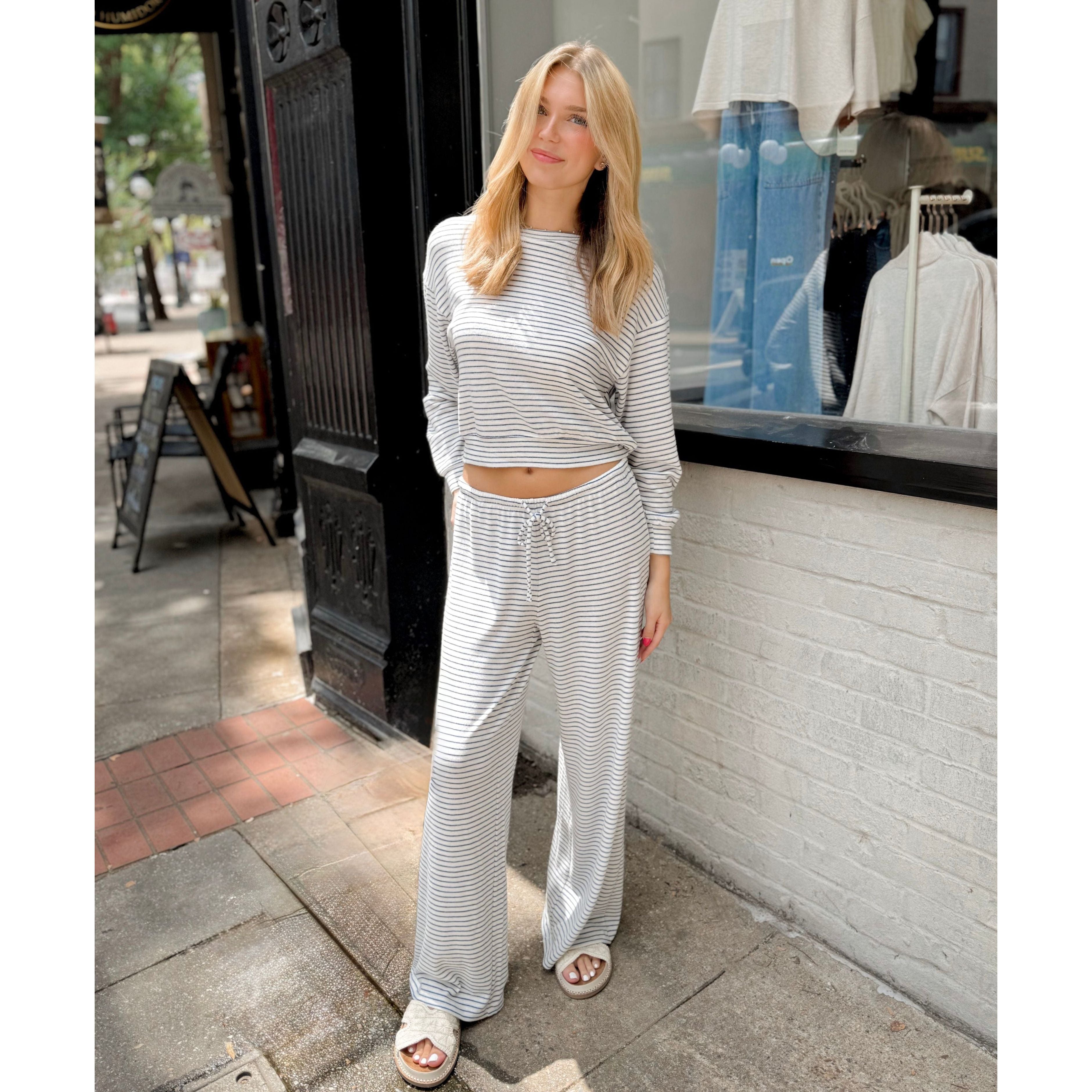 Classic Stripe Pant | Eclipse - Joanna A. Boutique