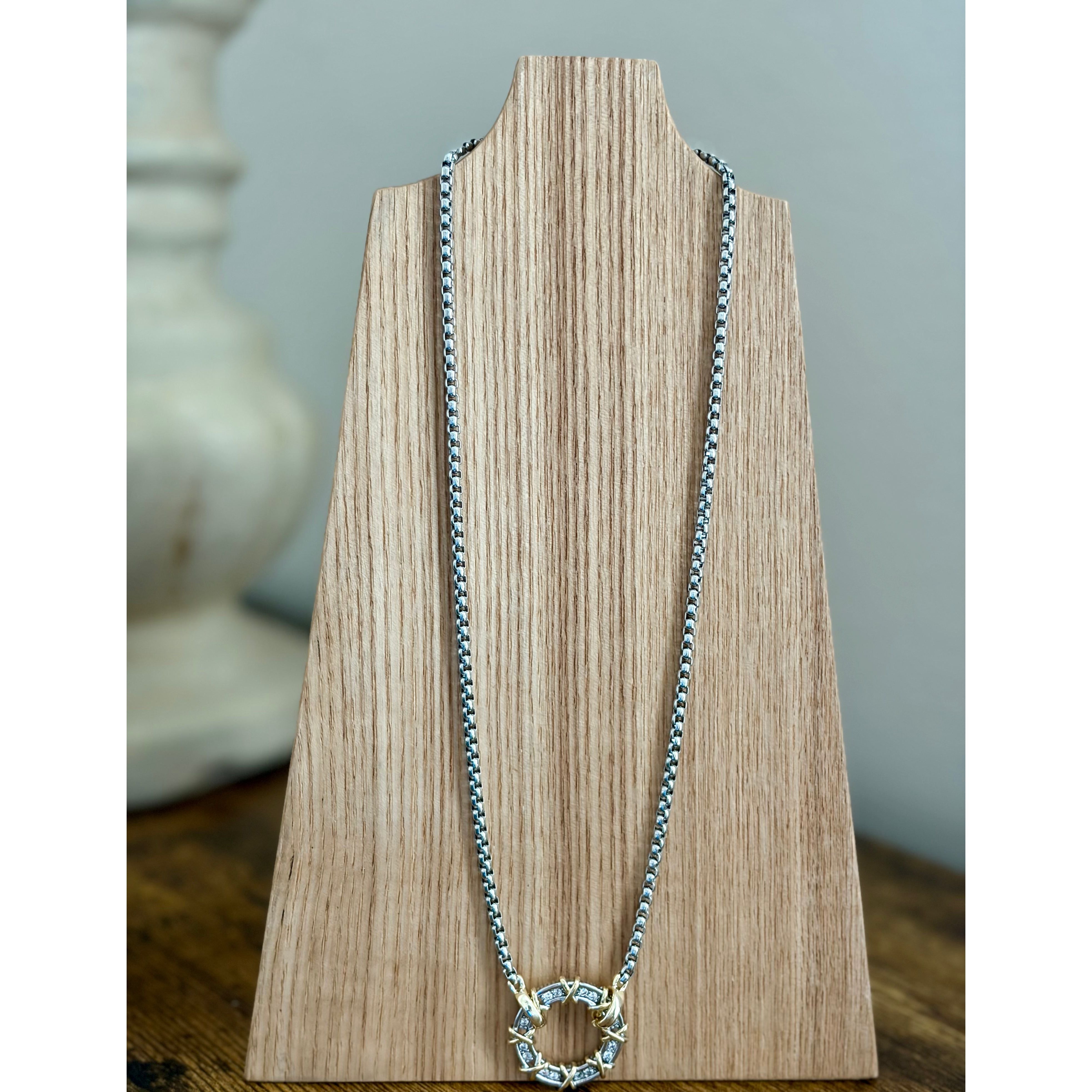 Crystal Hoop Necklace - Joanna A. Boutique