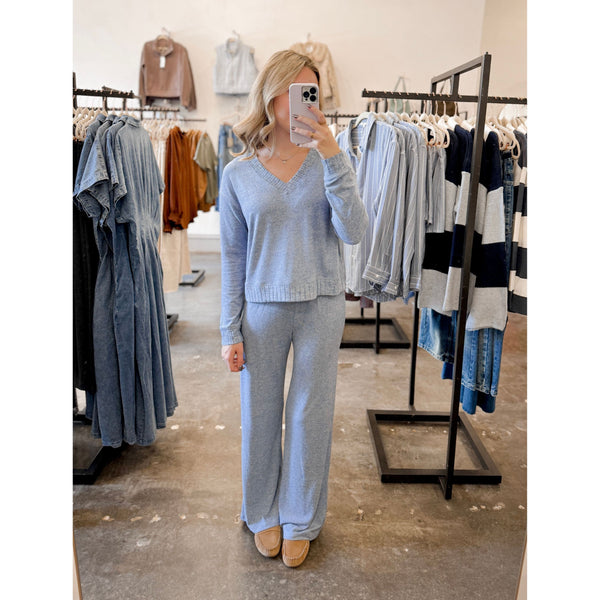 Dawn Smocked Pant | Blue Velvet