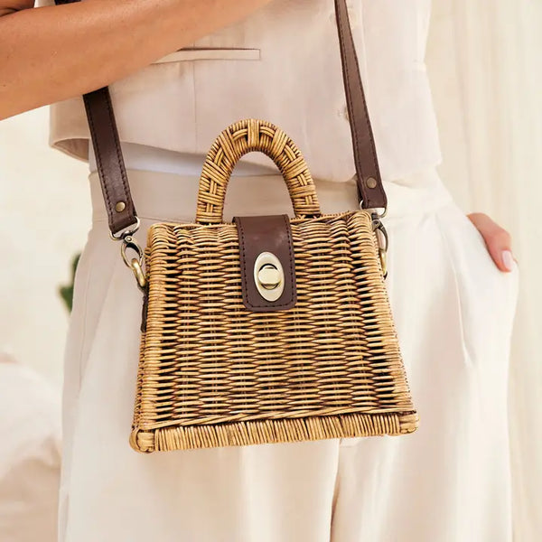 Gabriela Mini Rattan Bag | Natural - Joanna A. Boutique