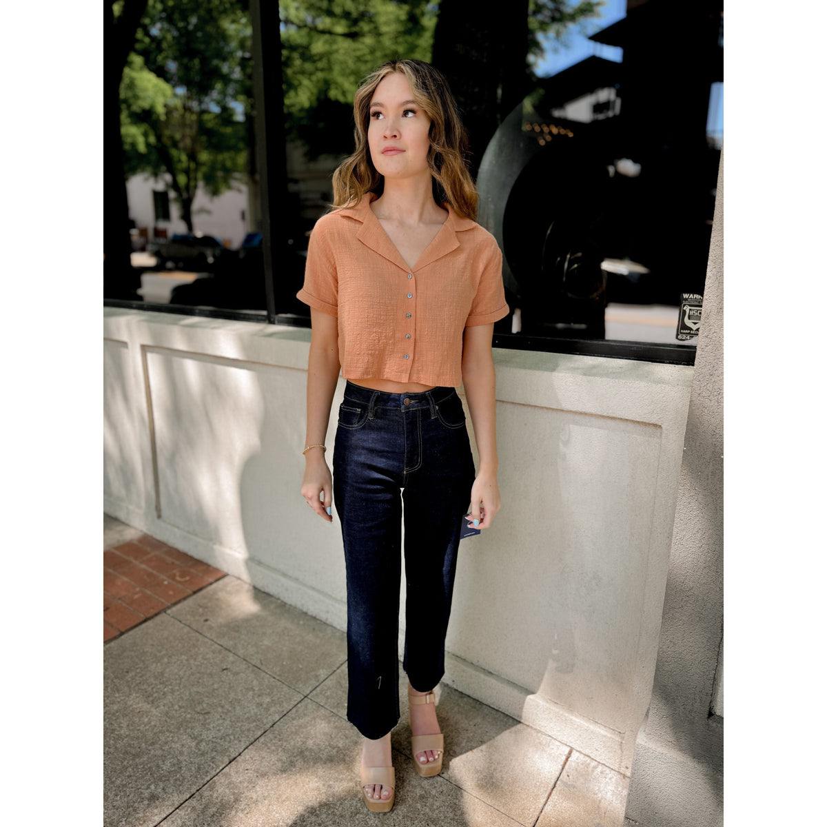 Aberdeen Wide Leg Jean | Dark Indigo - Joanna A. Boutique