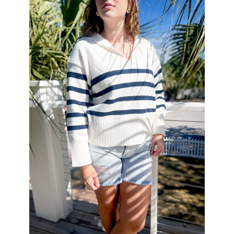 Set Sail Striped Sweater - Joanna A. Boutique