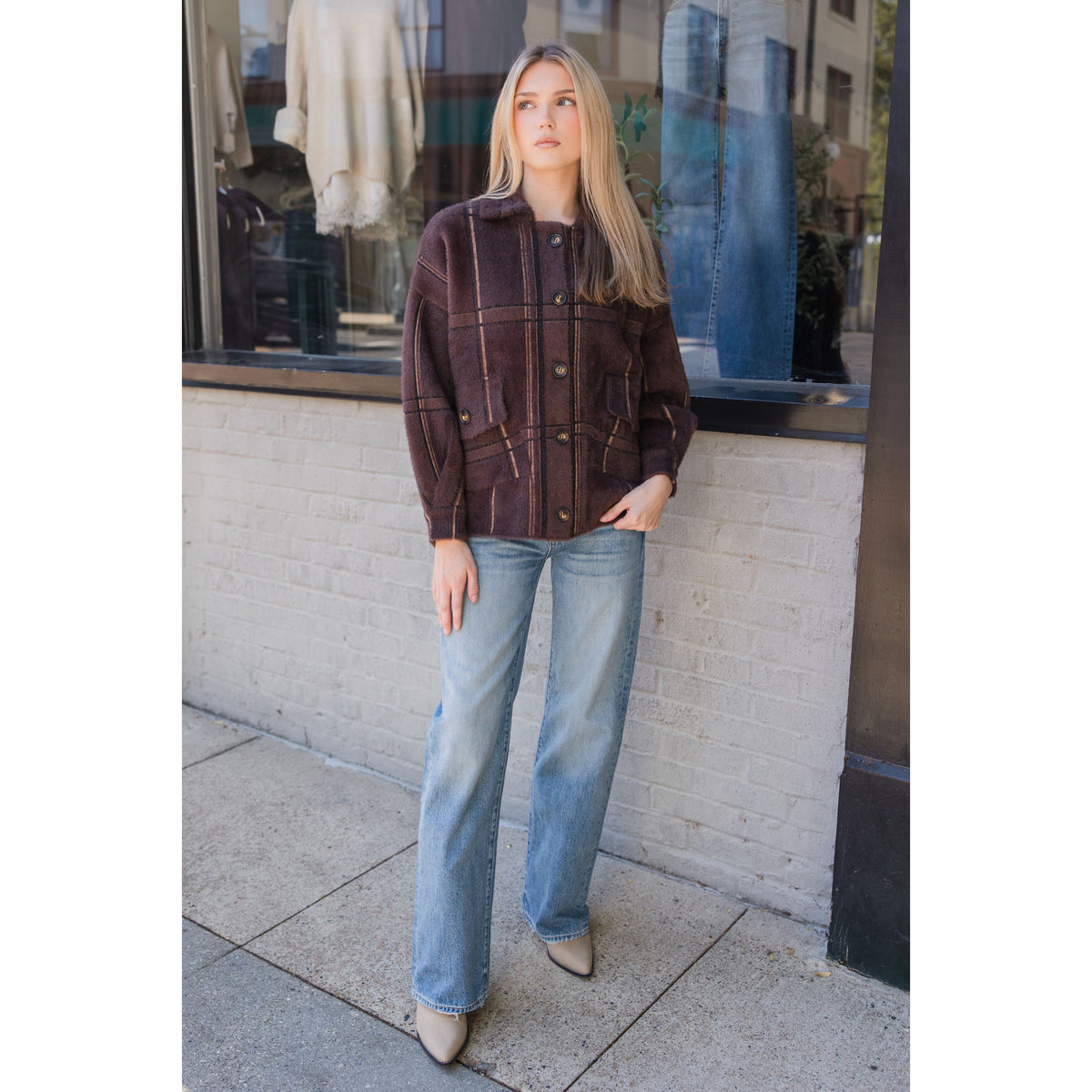 Lola Sweater Jacket | Oak - Joanna A. Boutique
