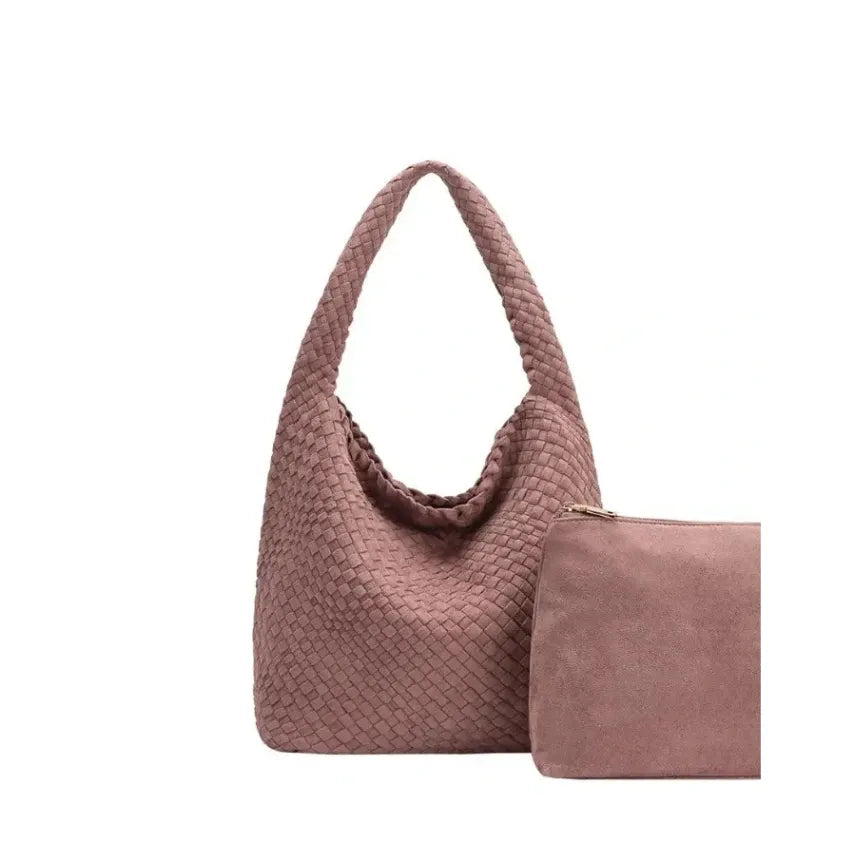 Johanna Suede Bag | Mauve - Joanna A. Boutique