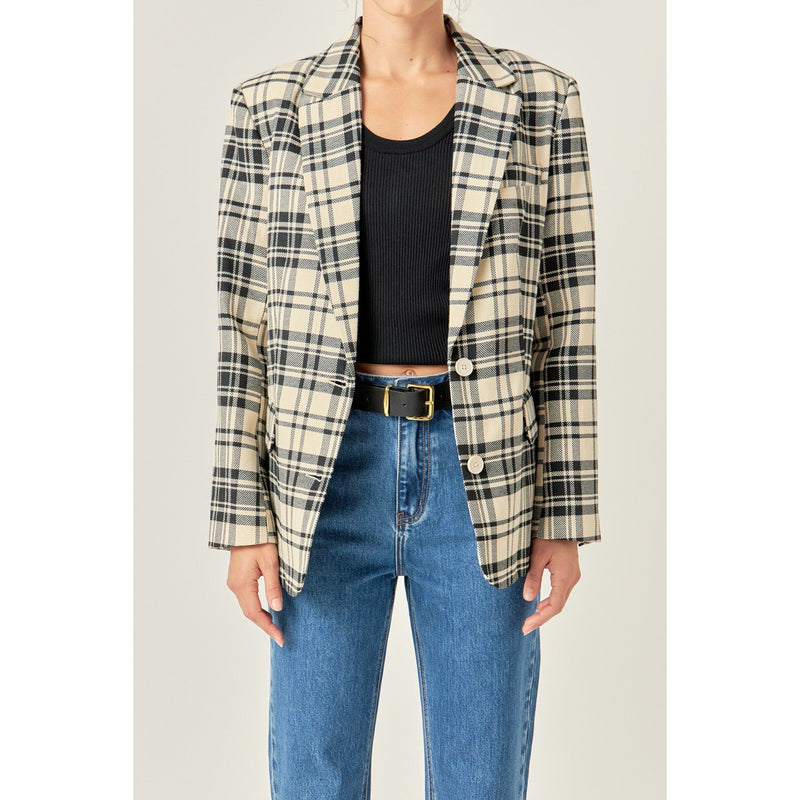 Juniper Plaid Blazer