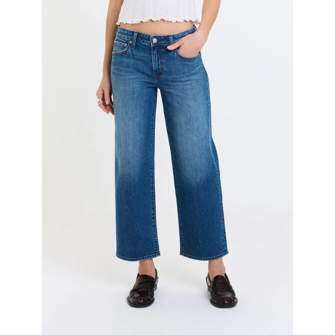 Keeper Low Rise Crop Jean | Haze - Joanna A. Boutique