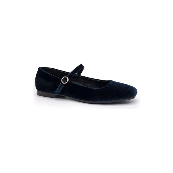 Kennedy Velvet Ballet Flat | Navy