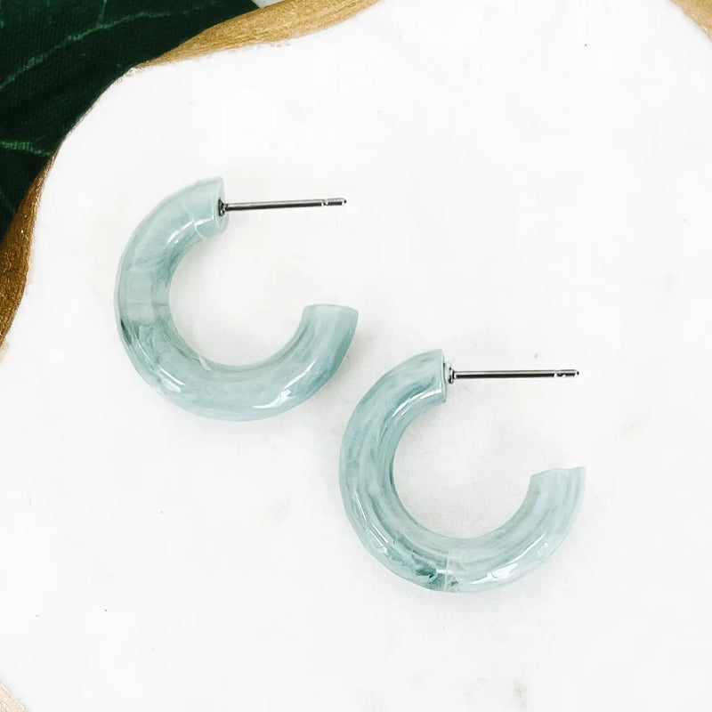 Lou Hoop Earrings | Teal