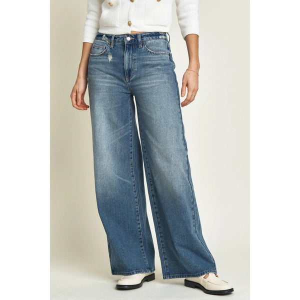 Madison Baggy Jean | Aged Bright Blue