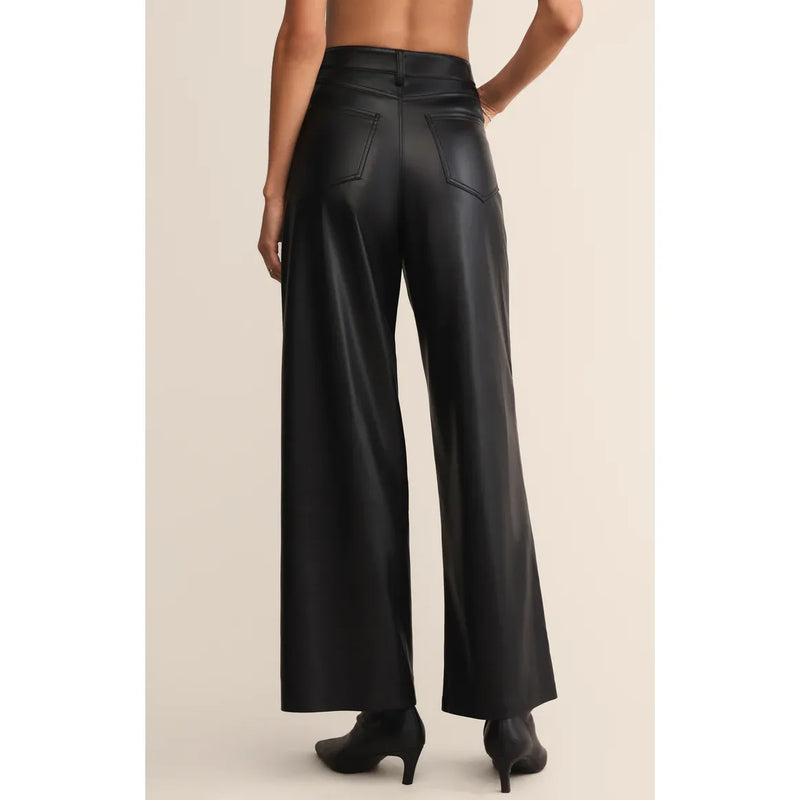 Marlo Wide Leg Leather Pant