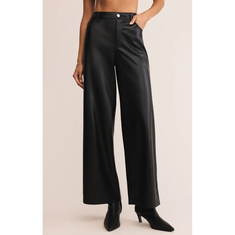 Marlo Wide Leg Leather Pant