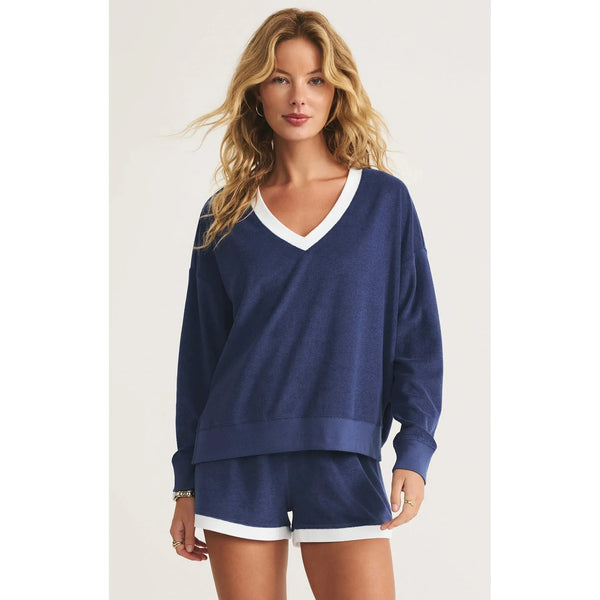 Marx Terry Sweatshirt | Yacht Blue - Joanna A. Boutique