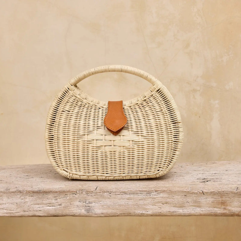 Palermo Rattan Bag | Ivory - Joanna A. Boutique