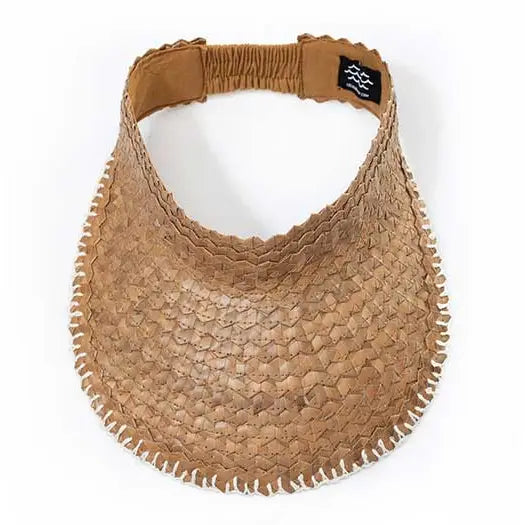 Playa Raffia Visor | Cocoa - Joanna A. Boutique