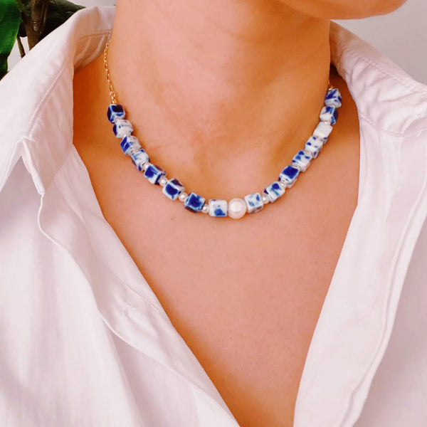 Santorini Freshwater Pearl Necklace