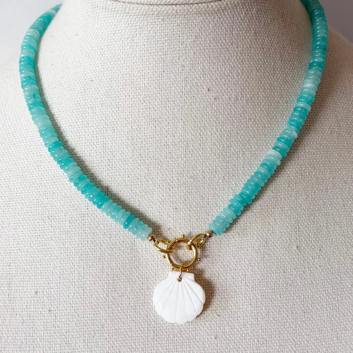 Beaded Shelly Necklace - Joanna A. Boutique