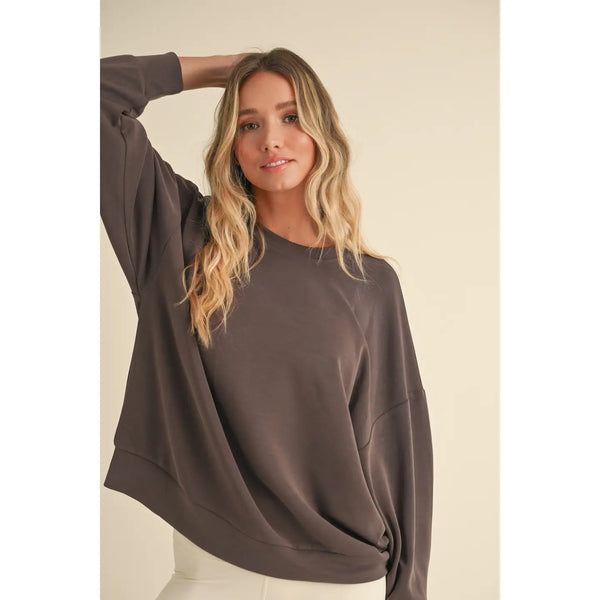 On The Slopes Sweatshirt | Chocolate