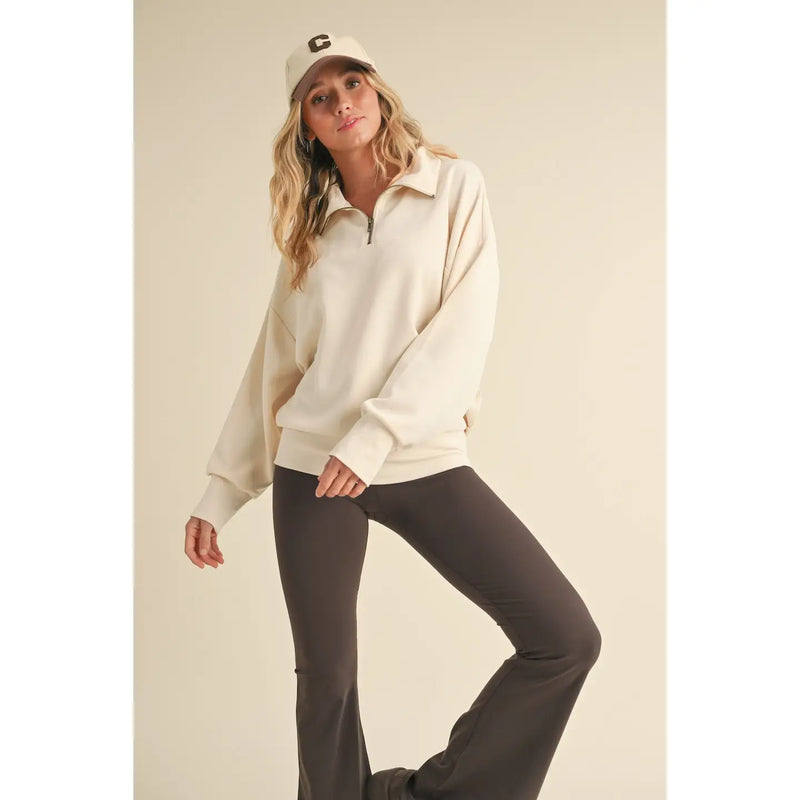 On The Slopes Scuba Half Zip | Marshmallow